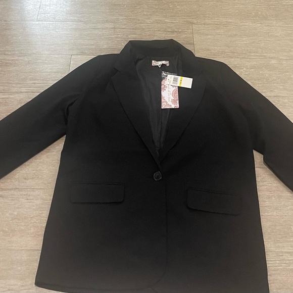 NWT Oversized Band Of The Free Black Blazer Jacket - Picture 1 of 8